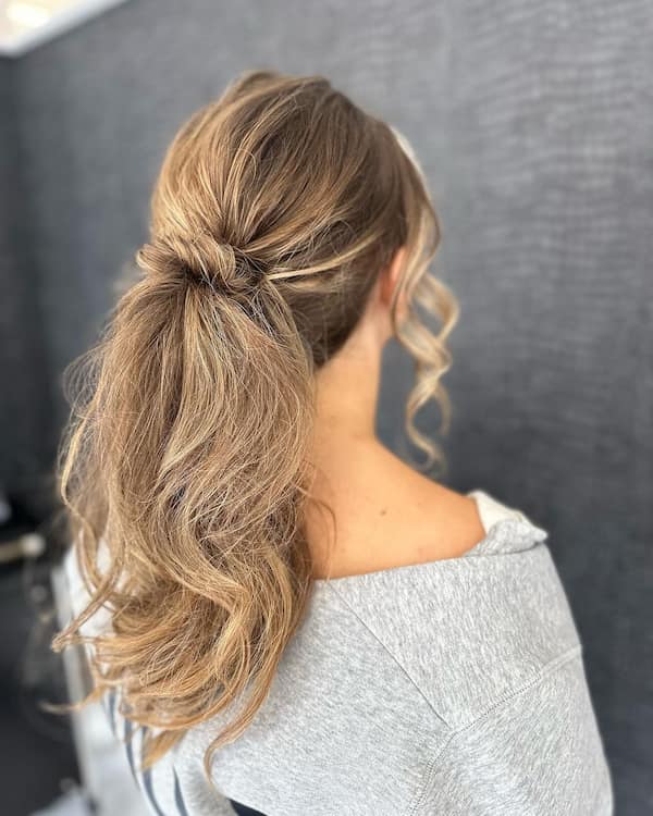 Messy Bushy Low Ponytail