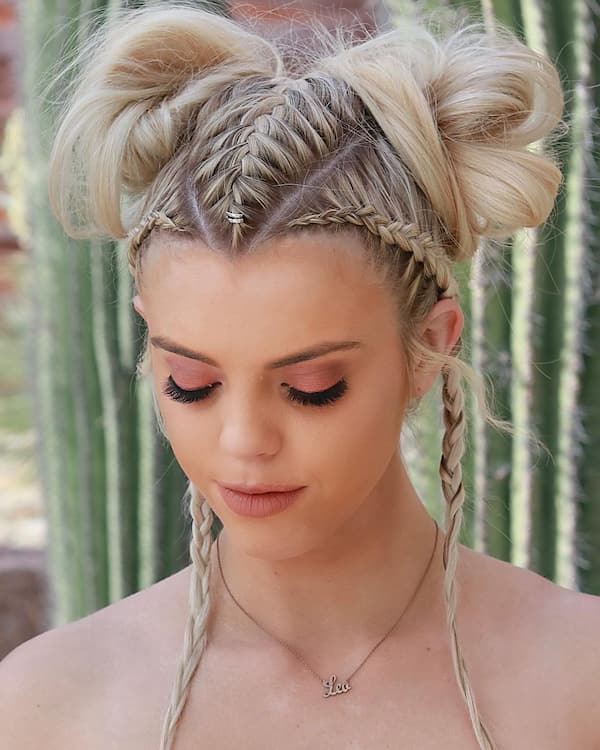 messy-dutch-and-french-braids Messy Dutch and French Braids