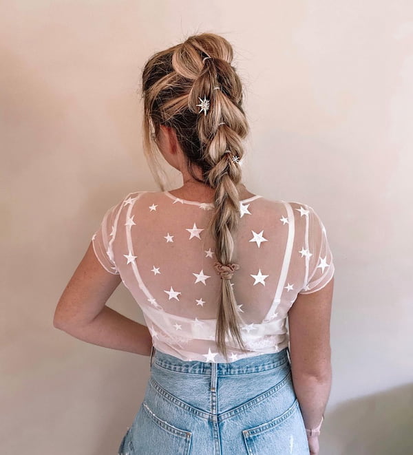 messy-pigtail-hairdo Messy Pigtail Hairdo