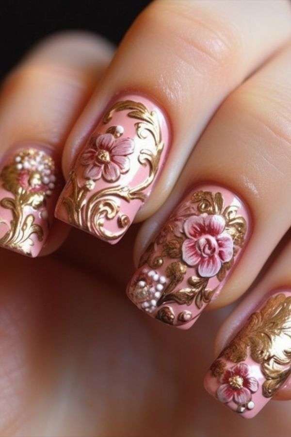 Metallic Magic Rose Gold and Pink Accents