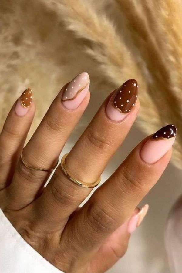Mocha Dots with Cherry Accents