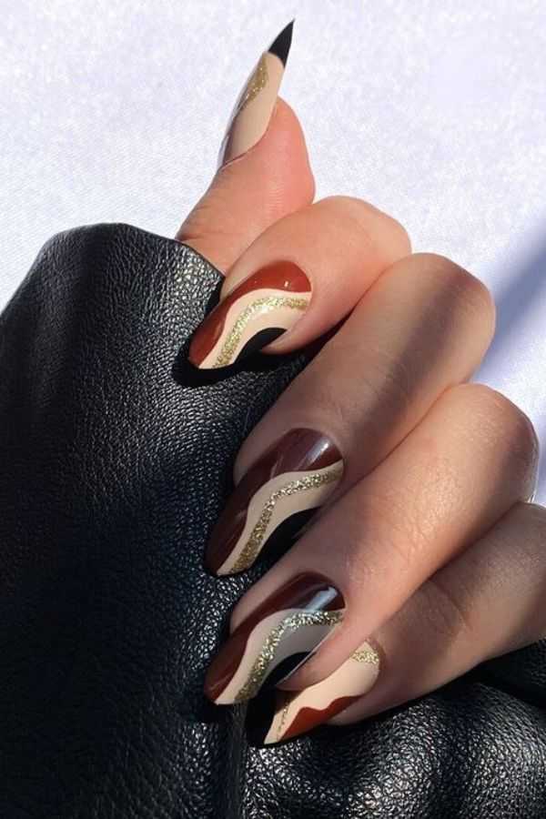 Mocha Stripes with Cherry Accents