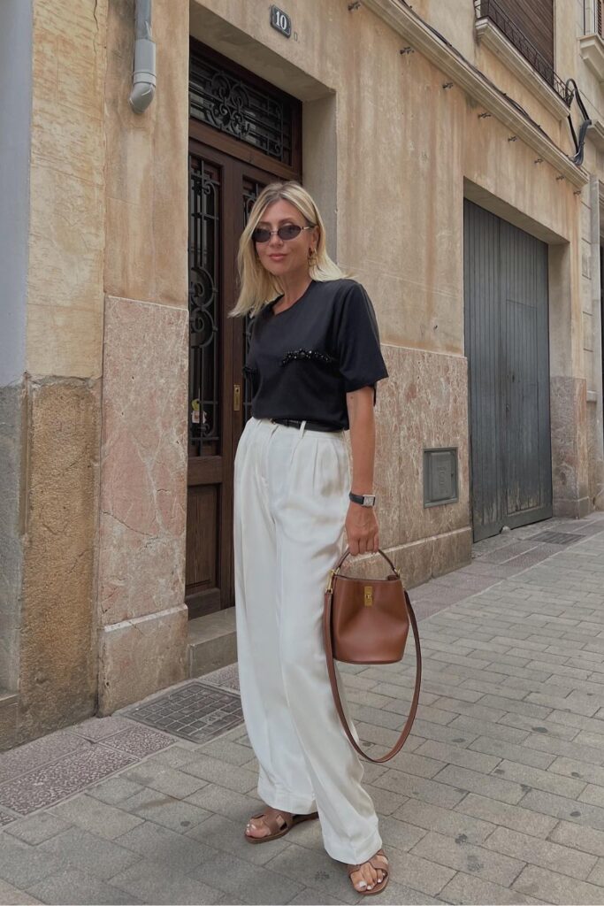 monochromatic-outfit-ideas-10-683x1024-1 Black and White with Brown Accents