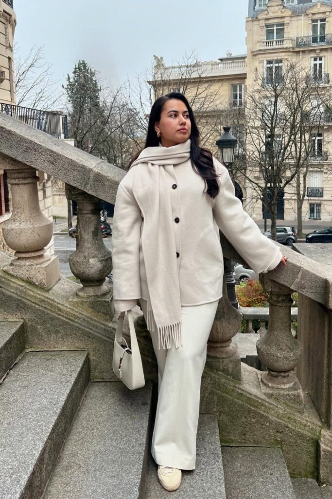 monochromatic-outfit-ideas-15-683x1024-1 Cream Coat and Wide-Leg Pants