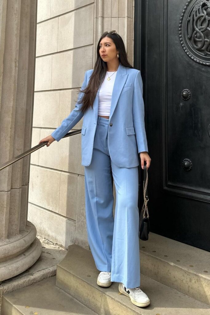 monochromatic-outfit-ideas-21-683x1024-1 Light Blue Blazer and Trousers