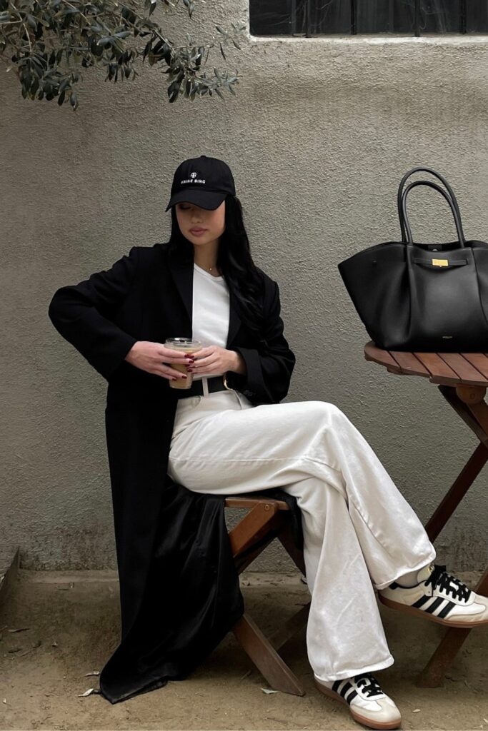 monochromatic-outfit-ideas-3-683x1024-1 Black Blazer and White Pants