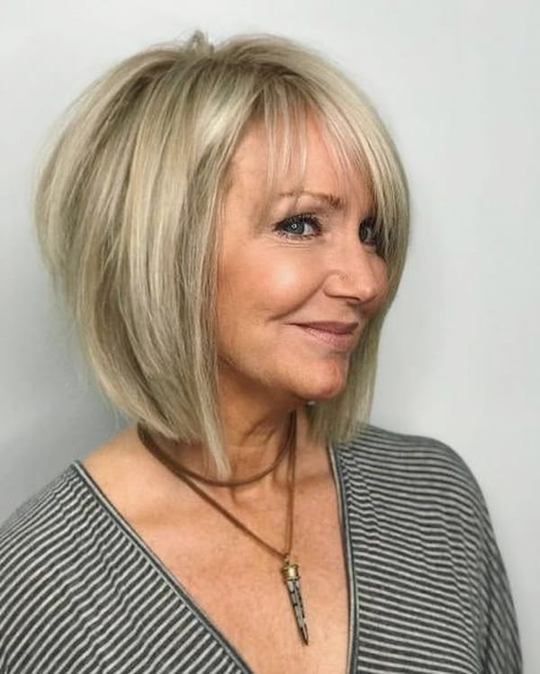 Neck-Length Bob with Bangs 