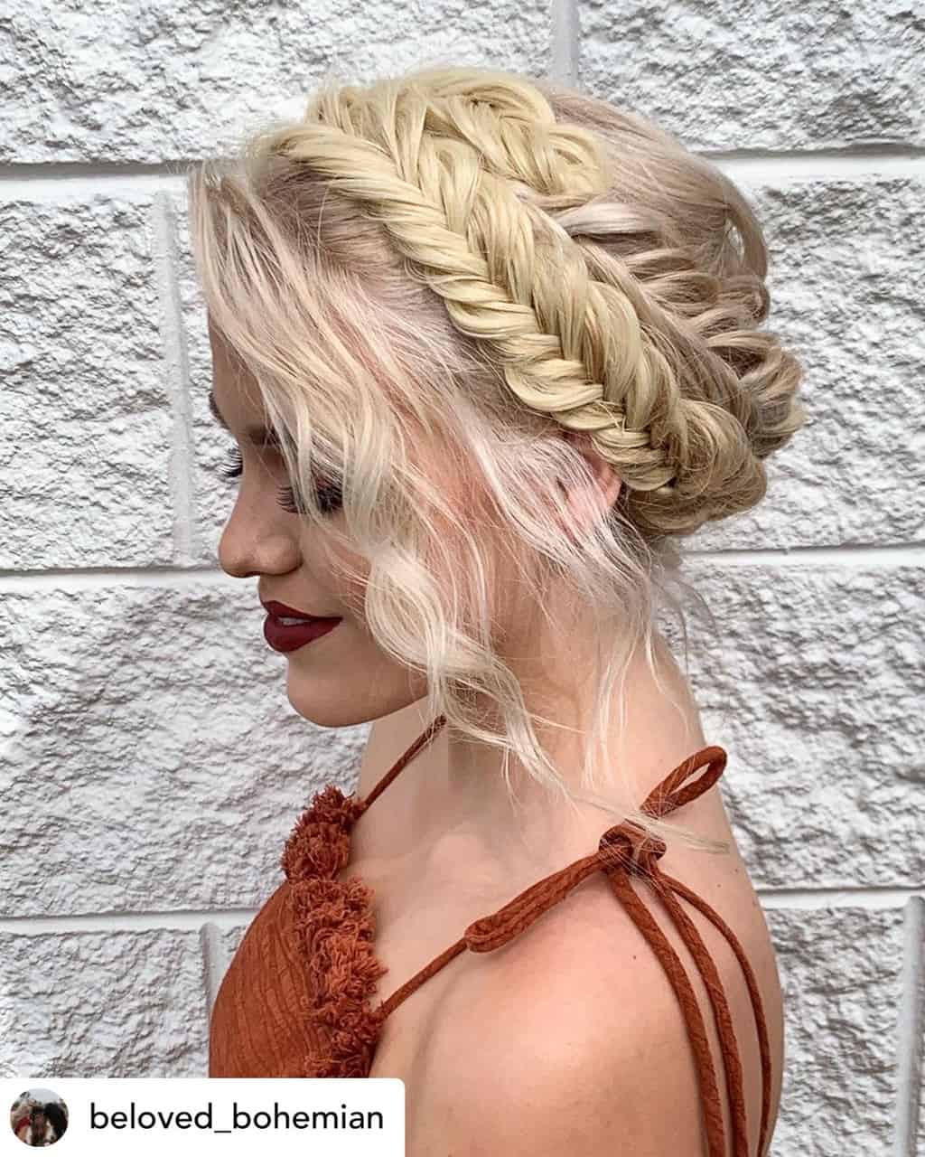 A braided crown is the perfect hairstyle for New Years Eve!