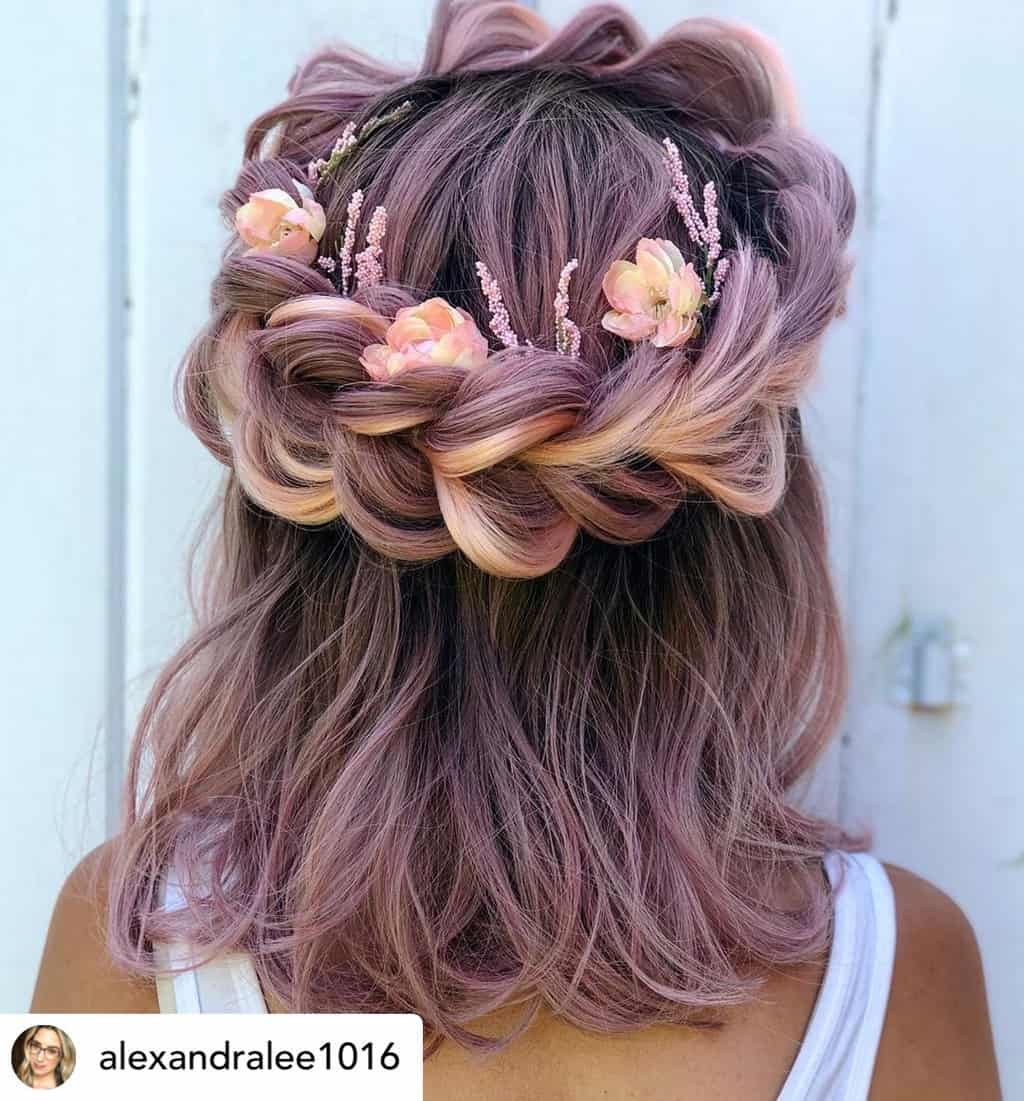 A braided crown is the perfect hairstyle for New Years Eve!