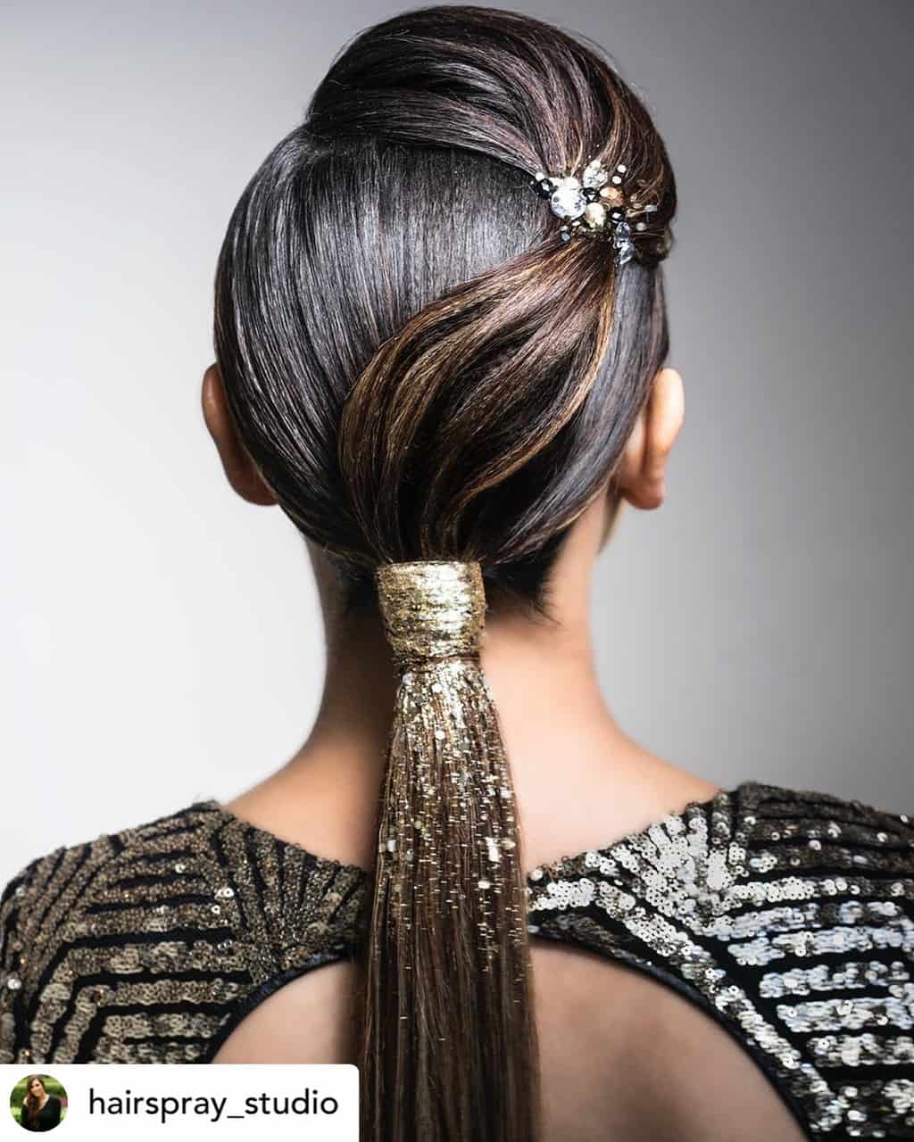 Glitter bomb hair is the perfect hairstyle for New Years Eve!
