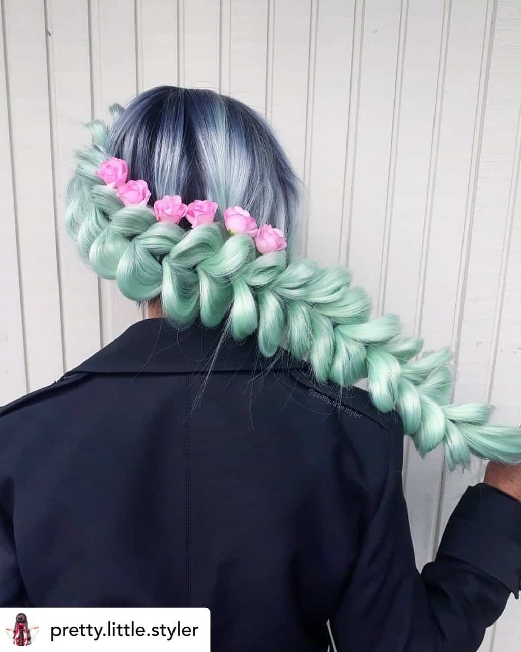 A pull-through braid is the perfect hairstyle for New Years Eve!