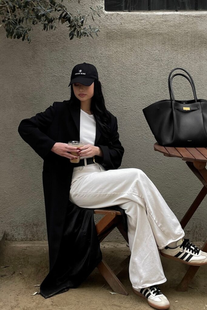 Oversized Blazer and White Pants