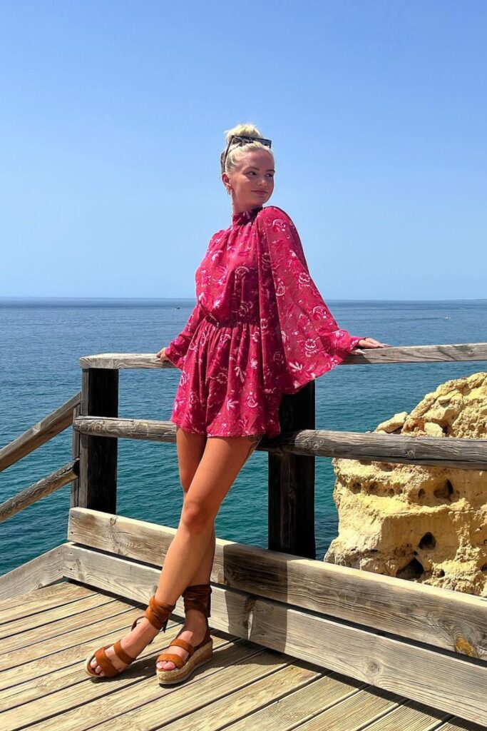 Pink Floral Mini Dress