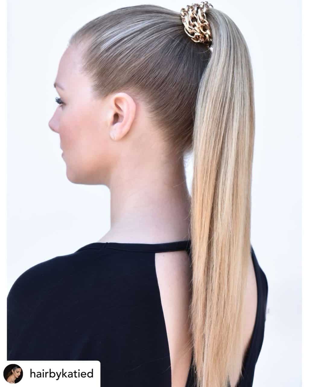 High ponytails are perfect for rainy days!
