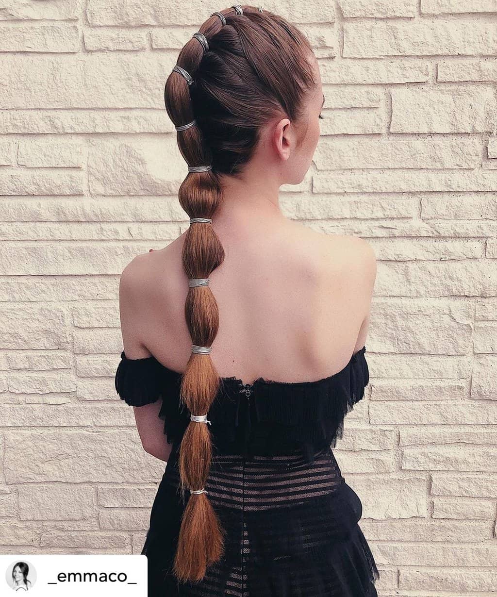 Banded ponytails are perfect for rainy days!
