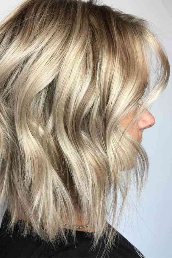 Razored Shaggy Lob for Edgy Vibes