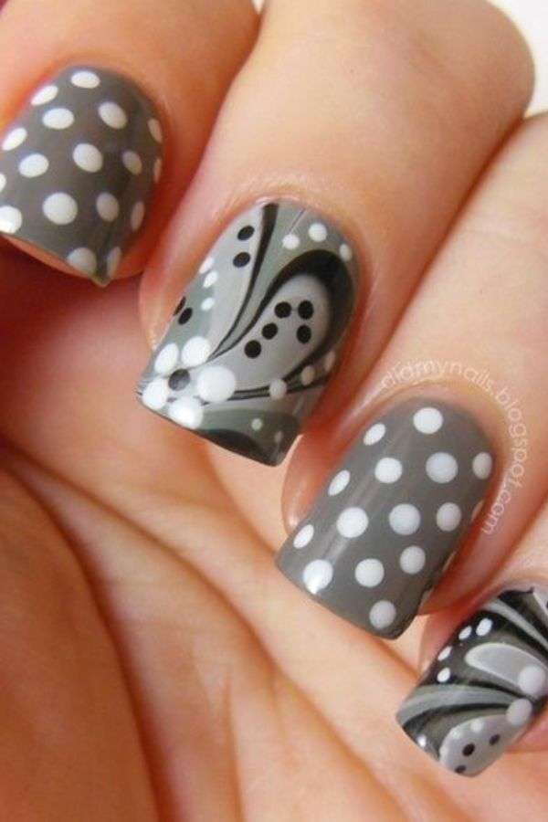 Retro Gray & Polka Dots