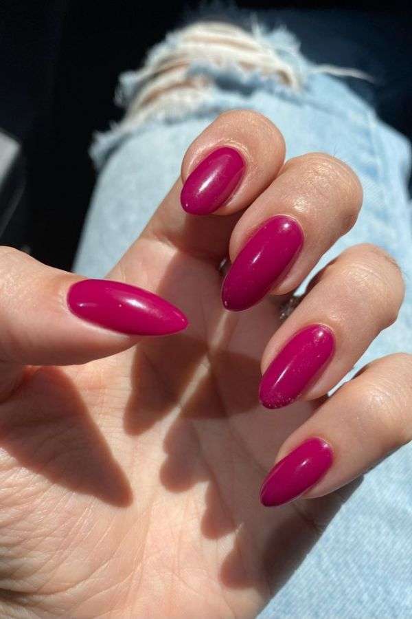 Royal Affair Deep Pink Velvet Nails