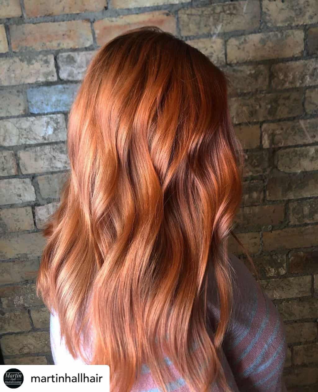 Vibrant titian red hair.