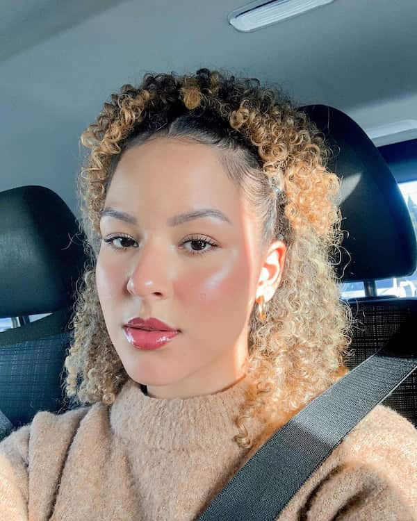 Short Half Up Half Down with Brushed Frontals