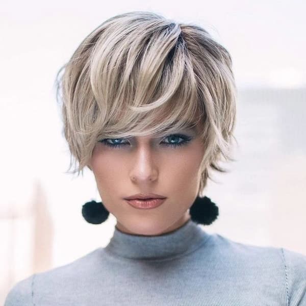 Short Thick Pixie Bob Haircut 