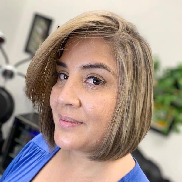Side-parted Layered Bob Haircut 