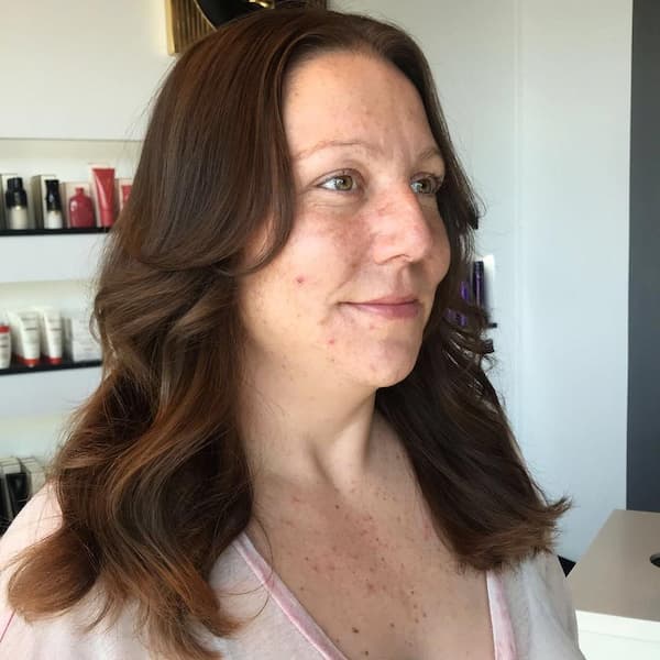 simple-shoulder-length-wavy-haircut Simple Shoulder Length Wavy Haircut