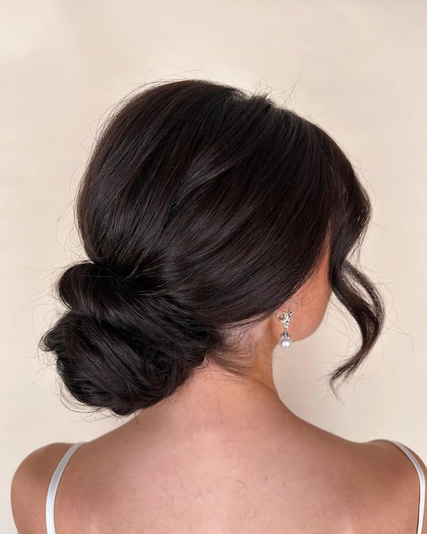 simple-updo-bun-for-long-hair Simple Updo Bun for Long Hair