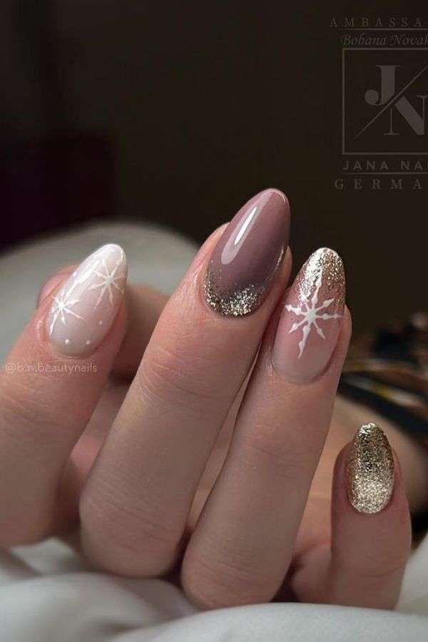 Sleek Metallic Snowflakes
