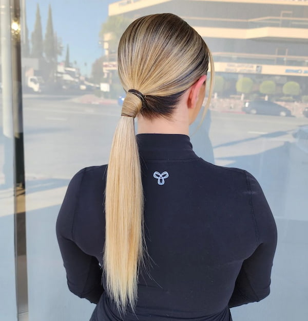 Slick Back Low Ponytail
