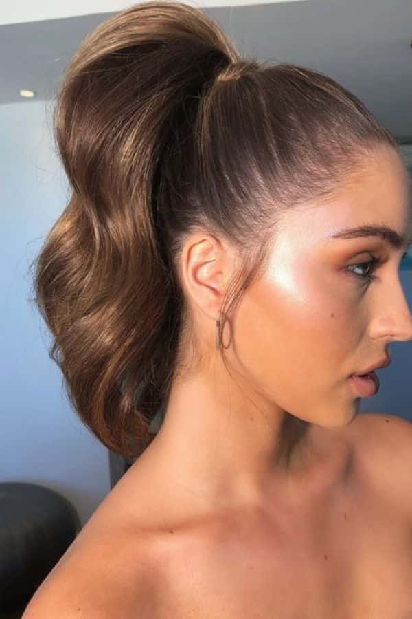 Slicked-Back Ponytail