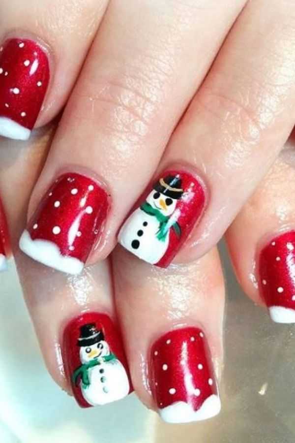 Snowman Nail Art