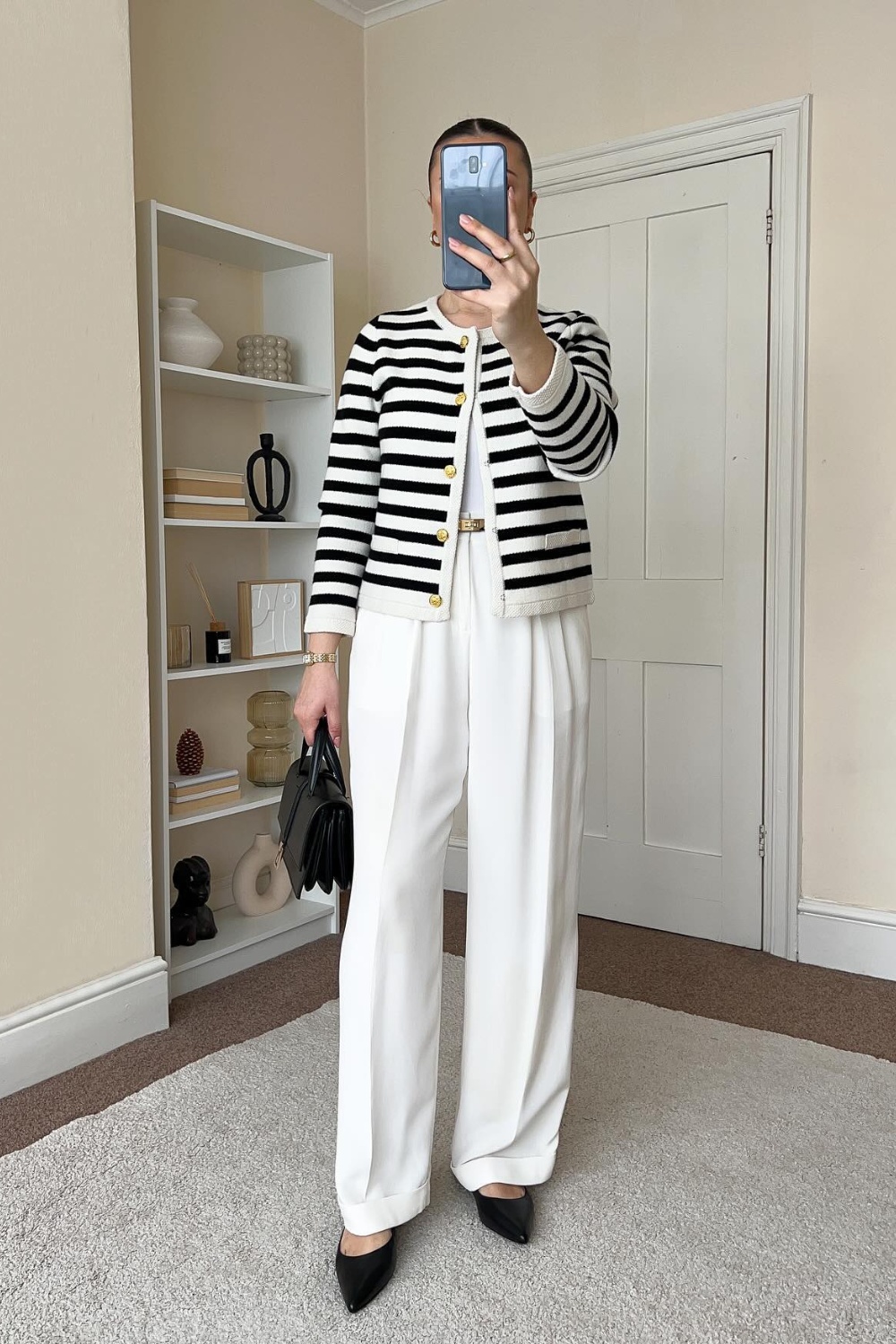 spring-outfits-8 Nautical-Inspired Stripes and Gold Buttons