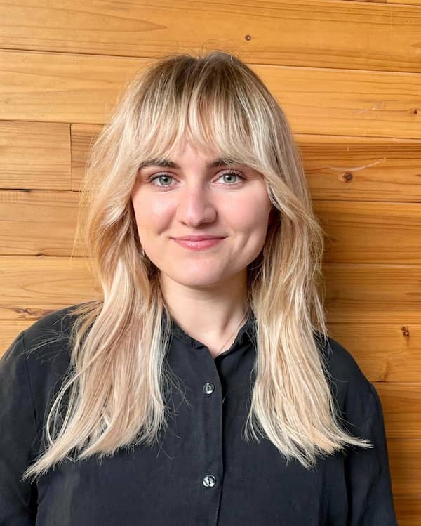 Straight Shag Haircut with Fringe Bangs