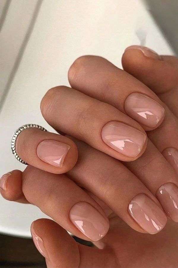 Subtle Chic Nude Pink Minimalist Nails