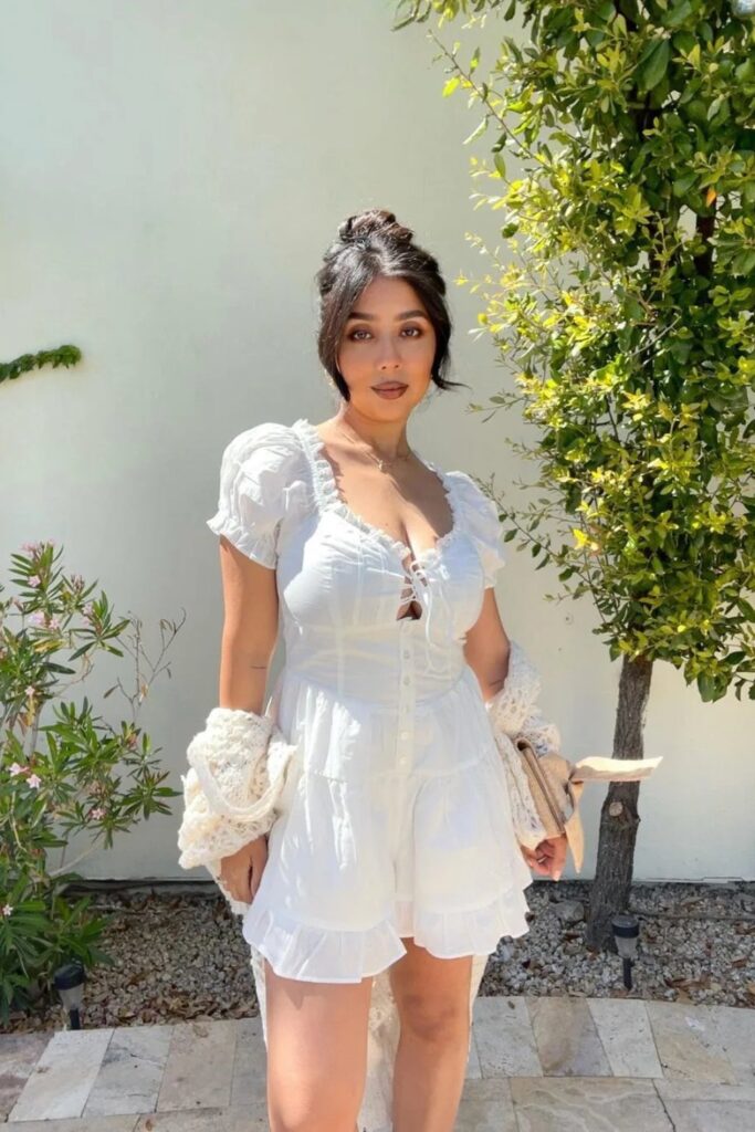 Romper with Oversized Cardigan