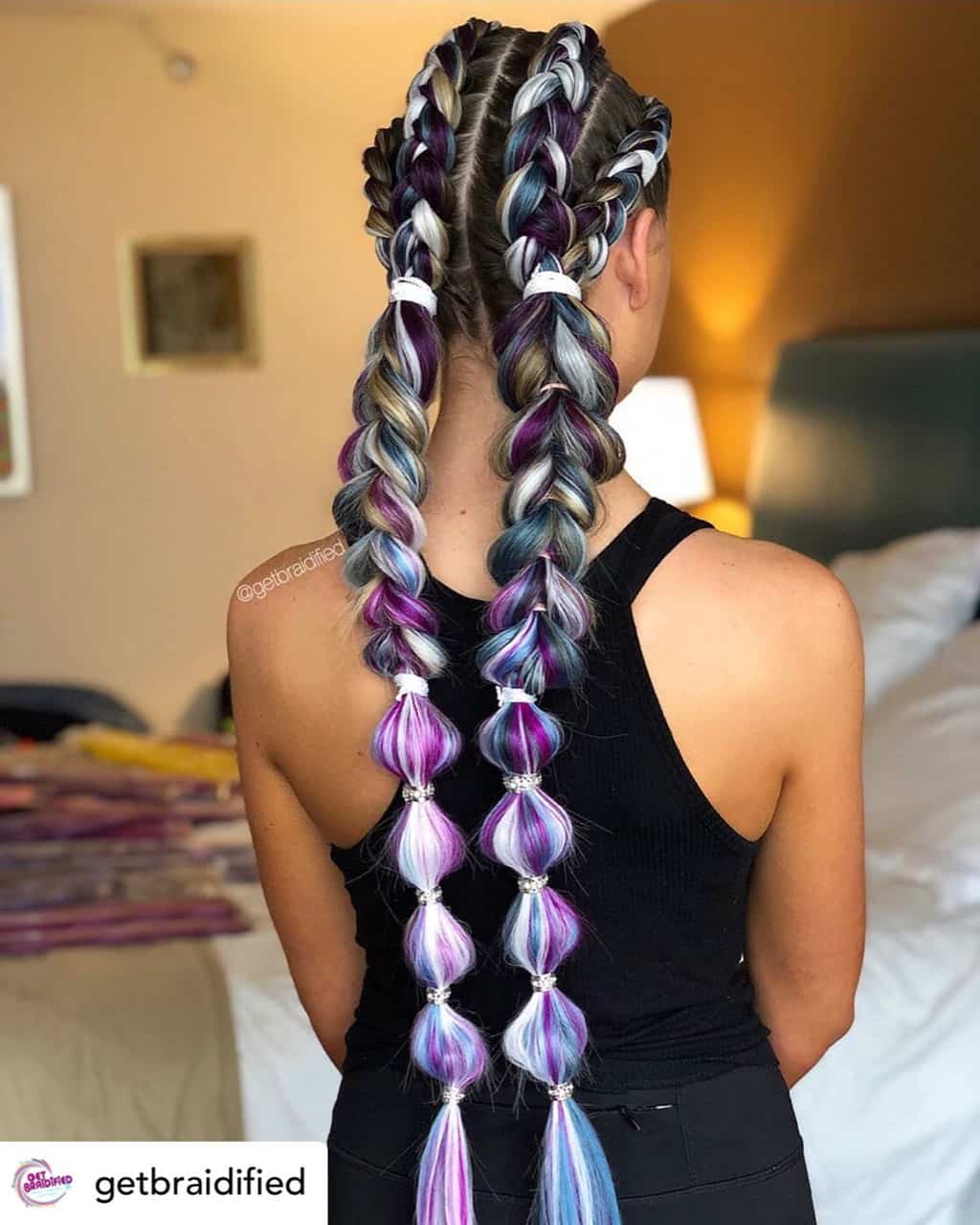 Blinged-out festival braids are the perfect summer hairstyle!