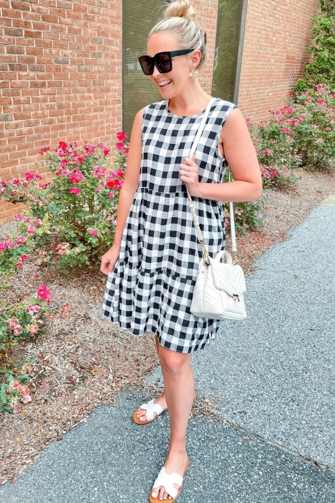 Gingham Midi Dress