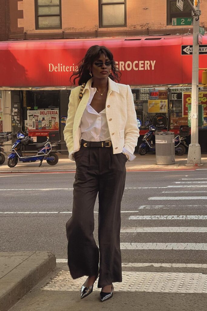 Tweed Jacket and Button-Down Combo