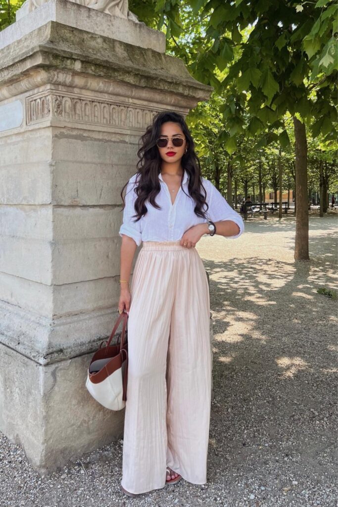 Button-Down and Palazzo Pants