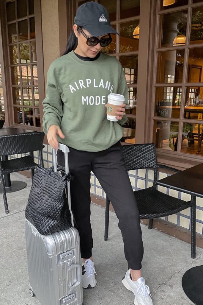 Sweatshirt with Joggers and Sneakers