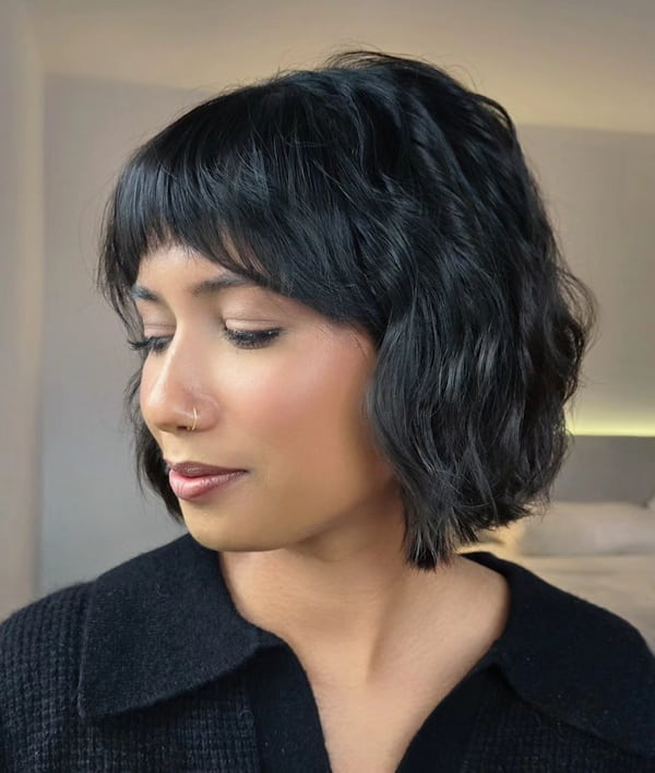 Textured Bob with Micro Bangs