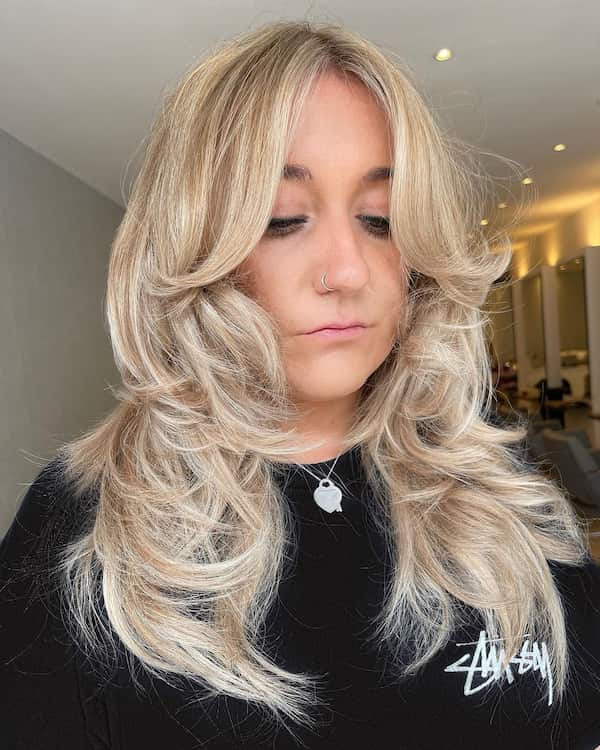 Textured Butterfly Haircut with Flicky BlowOut