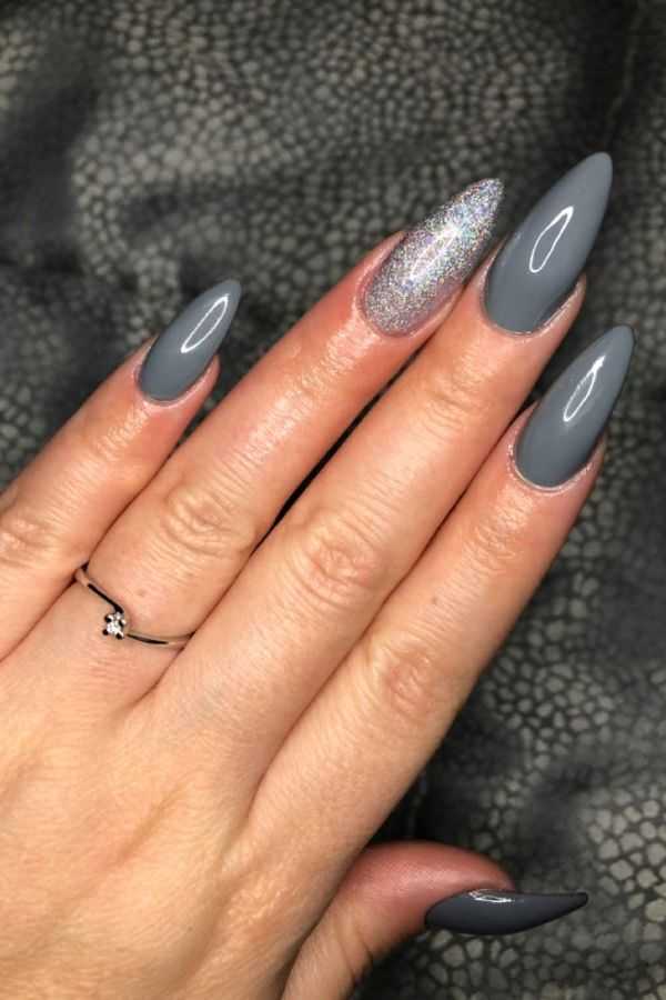 Textured Gray Nails