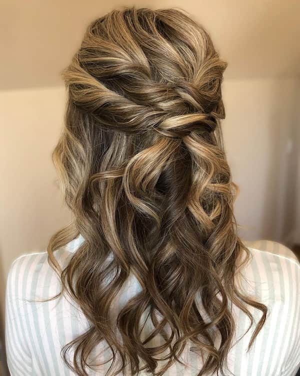 Tousled Half Up Hair