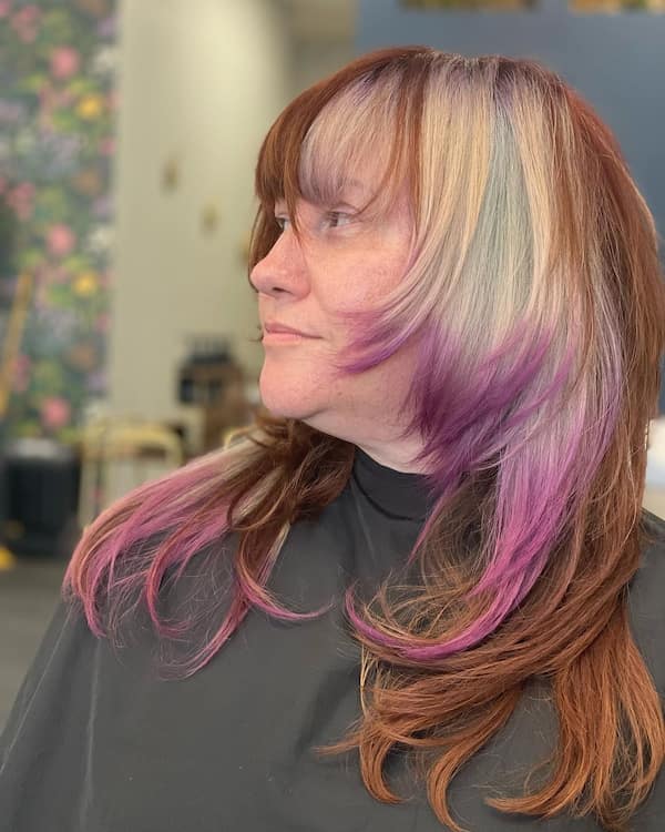Tri-Coloured Butterfly Haircut