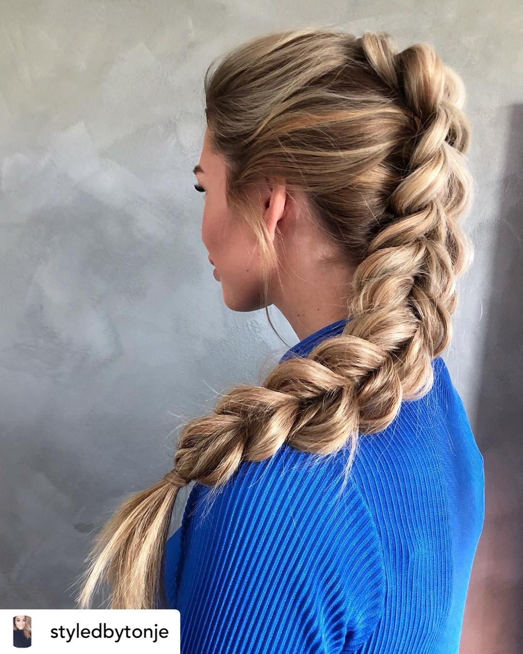 types-of-hairstyles-3 Thick braid.