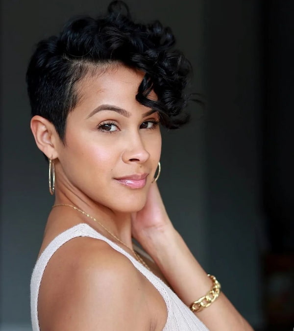 Wavy Pixie with Shaved Sides