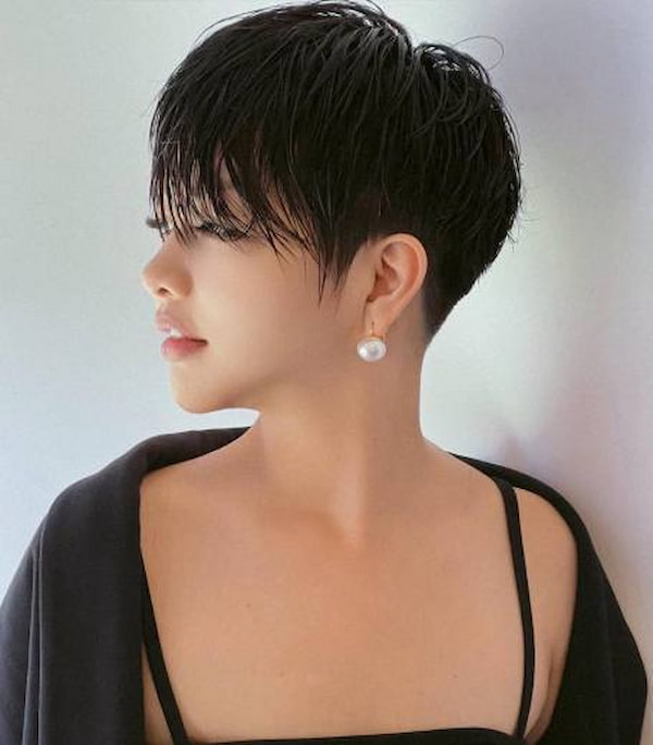 Wet Capped Pixie Haircut