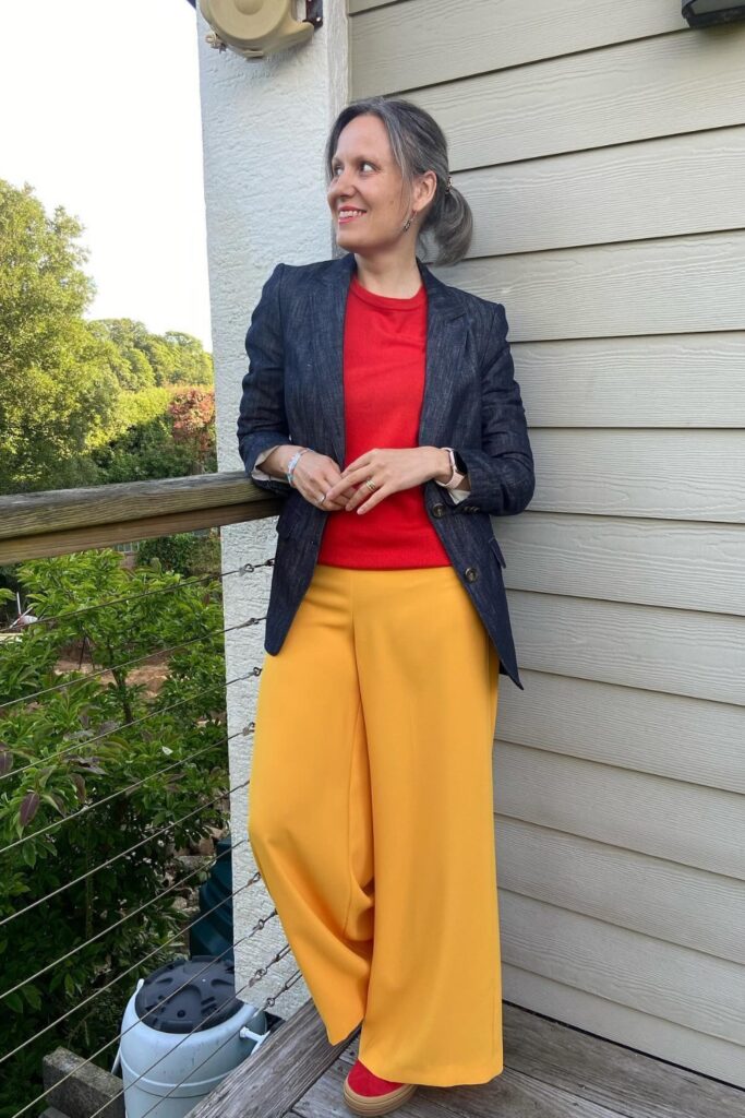 yellow-pants-outfit-ideas-9-683x1024-1 Bold Color Blocking